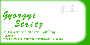 gyorgyi stritz business card